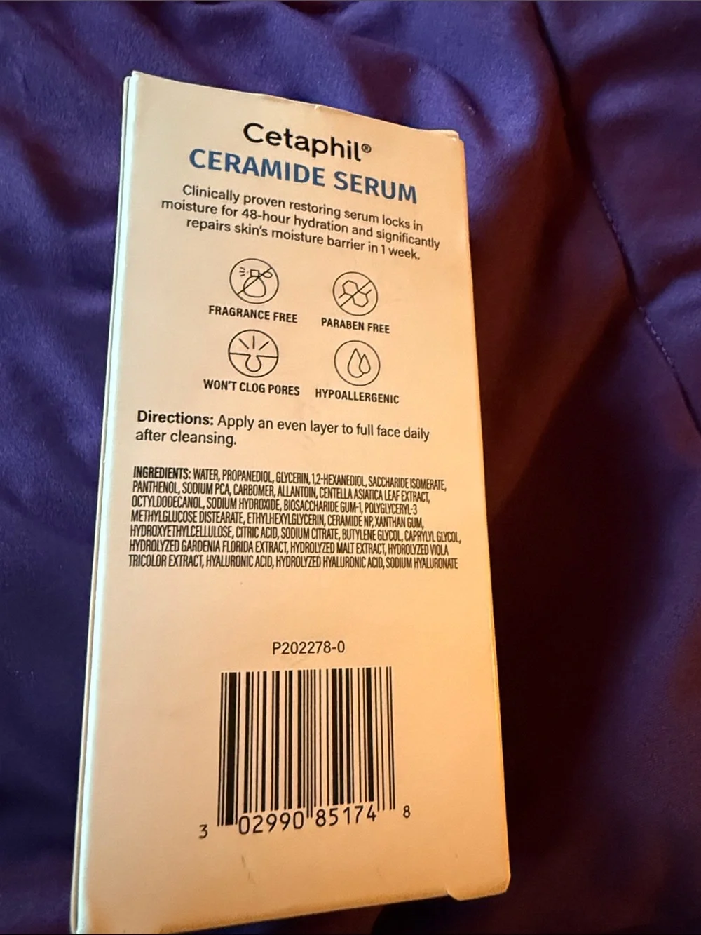 Cetaphil Ceramide Serum - Hydrating Face Serum (White/Blue)